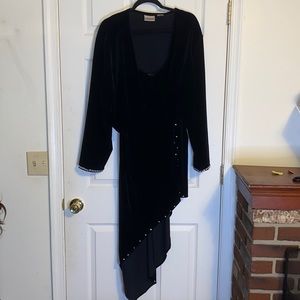 Fashionbug stretch velvet dress and jacket